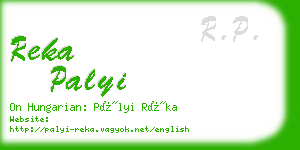 reka palyi business card